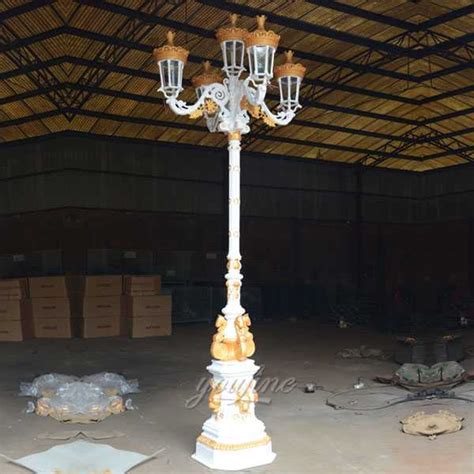 China Factory Supply Metal Art Antique Cast Iron Lamp Post for Sale IOK-142-You Fine Sculpture