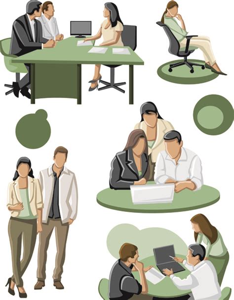 Various Business People vector set 05 free download