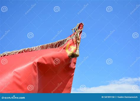 Battle red flag stock photo. Image of army, ritual, pride - 58789158