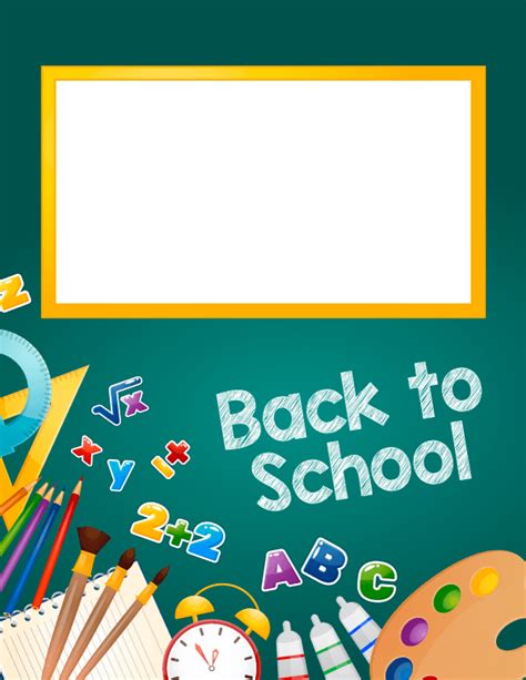 Free printable "Back to School" binder cover template. Download the ...