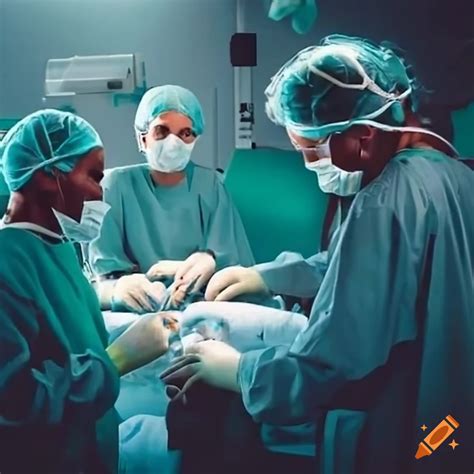 Surgeon performing an operation on Craiyon