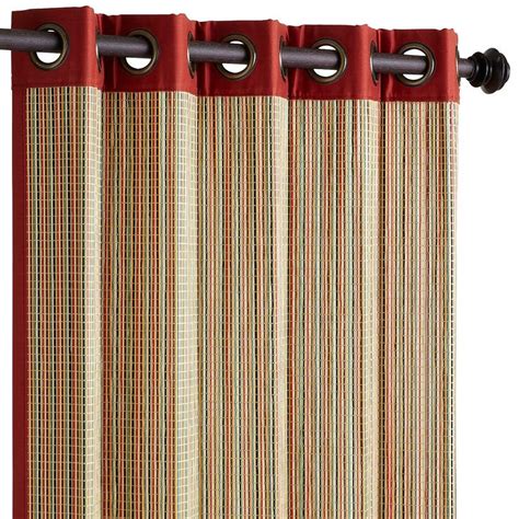 Bamboo Metallic Grommet Red 84" Curtain | Pier 1 | Bamboo panels ...