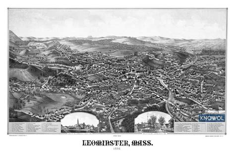 Beautifully detailed map of Leominster, MA from 1886 - KNOWOL