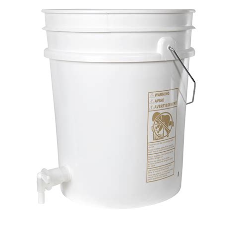 Premium White 5 Gallon Tamco® Modified Bucket with Spigot | U.S. Plastic Corp.