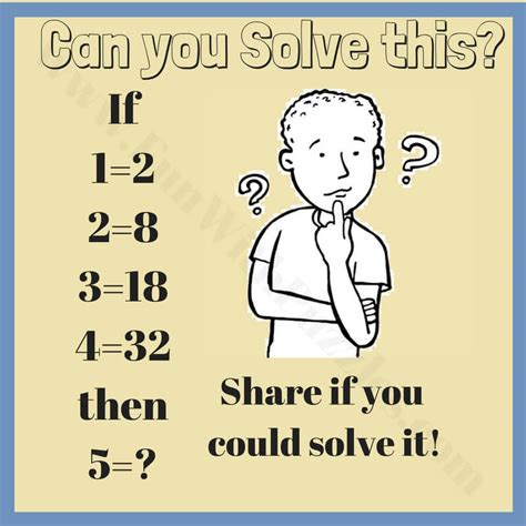 Math Logic Brain teasers for high school students - Fun With Puzzles