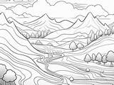 Lovely Landforms Coloring  Page sketch template