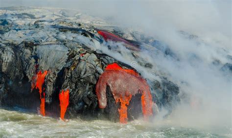 Kilauea Volcano Lava Flow stock image. Image of nature - 80884903