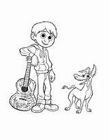Disney Coco Miguel & Dante Coloring Page sketch template