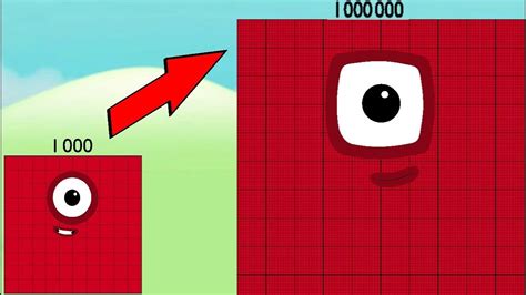 NEW Numberblocks One Million Blocks Tall 1000 1 000 000 1/ZB TV - YouTube