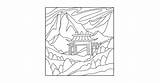 Monastery Coloring Pages Sketch Page sketch template