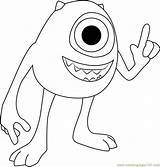 Mike Wazowski Coloring Pages Sketch Page sketch template