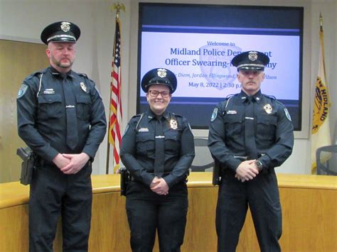 Midland Police Department adds three new officers at badge ceremony