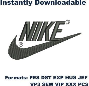 Nike Logo Embroidery Designs | Nike Black Logo Machine embroidery file