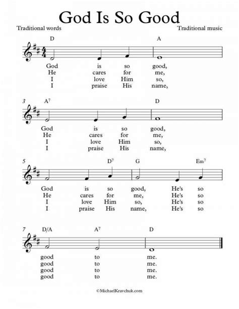 Free Lead Sheet – God Is So Good – Michael Kravchuk