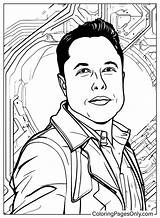 Elon Musk 4 Coloring Page  Free Printable Pages sketch template