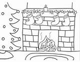 Christmas Fireplace Coloring Pages  Learn To sketch template