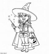 Cute Magician Costume coloring Page sketch template