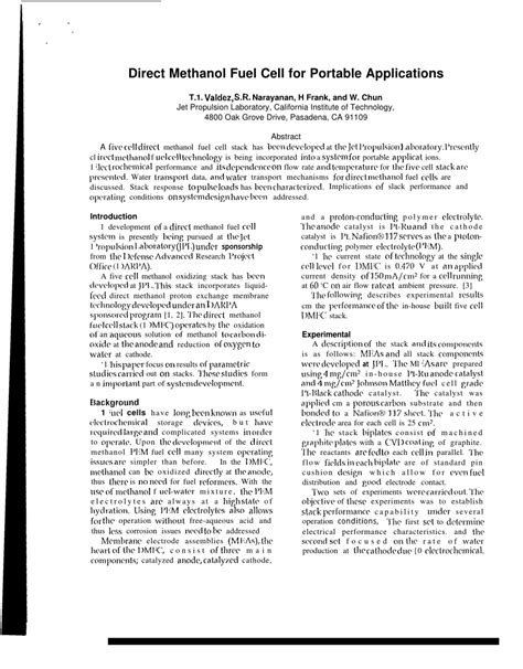 (PDF) Direct methanol fuel cell for portable applications