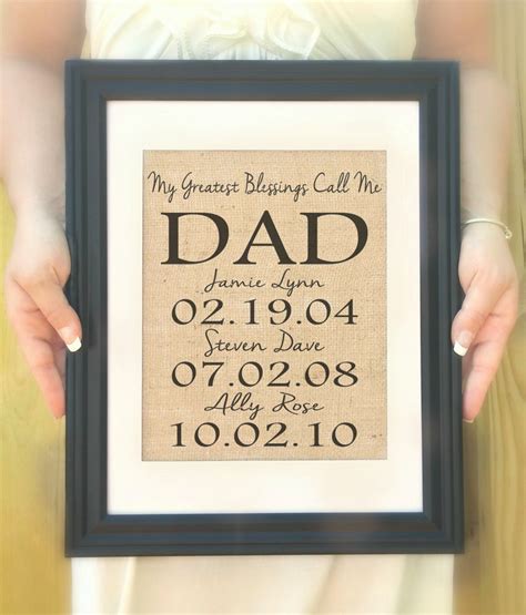 Personalized Gift for Dad Birthday Day Gift from Kids Gift