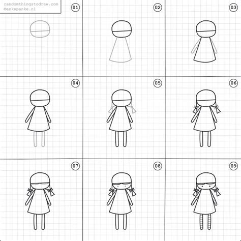 How to draw a doll. | Doll drawing, Drawings, Art drawings for kids