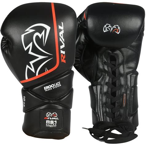 Rival Boxing RS1 2.0 Ultra Pro Lace-Up Sparring Gloves - 16 oz. - Black ...