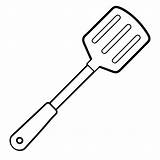 Spatula Outline coloring Book Page Line art drawing  Premium AI sketch template