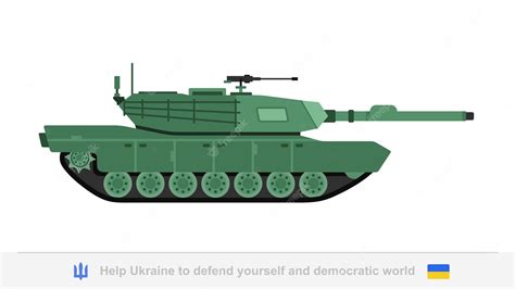 Premium Vector | Vector m1a2 abrams green camouflage. sep. american main battle tank (mbt ...