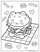 20 Burger Coloring Pages Free PDF Printables sketch template