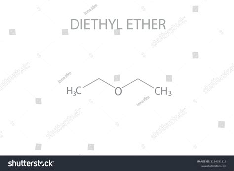 Structural Chemical Formula Diethyl Ether Molecule Stock Vector ...