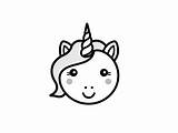 Free Printable Unicorn Emoji Coloring  Coloring Page sketch template