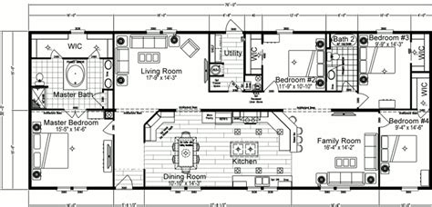 4 bedroom manufactured home floor plans - Google Search | Mobile home floor plans, Mobile home ...