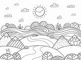 Rolling Hills Coloring Pages sketch template
