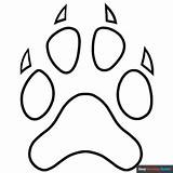 Dog Paw Coloring Page sketch template
