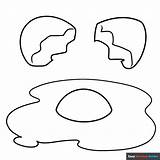 Fried Egg Coloring Page  Easy Drawing Guides sketch template