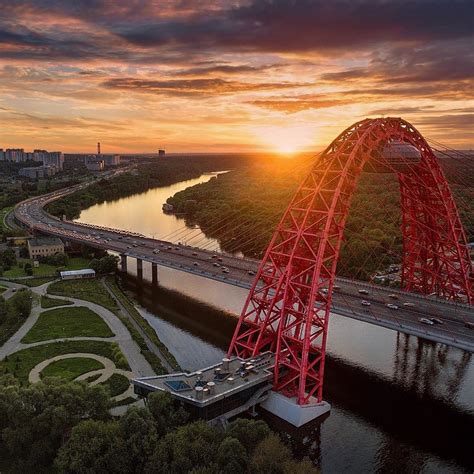 Moscow, Russia. "Picturesque bridge" over the river Moscow. | Over the ...