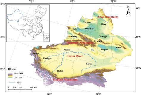 Xinjiang Uyghur Autonomous Region Map - Draw-mathematical