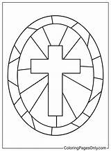Religious Easter Cross Coloring Pages sketch template