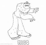 Smallfoot Coloring Pages Migo From Yeti Village  XColoringscom sketch template