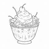 Ice Cream Sundae Coloring Page – Coloring Corner sketch template