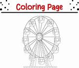 Ferris Wheel coloring Page For Kids 35132934 Vector Art At Vecteezy sketch template