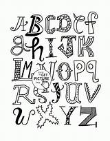 Coloring Fonts For Kids Pages sketch template