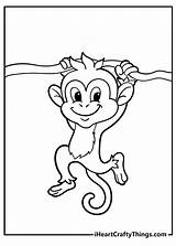 Monkey Coloring Pages sketch template