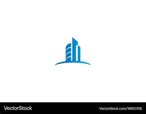 Building business company logo Royalty Free Vector Image