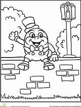 Humpty Dumpty Nursery Rhyme Sketch Coloring Page sketch template