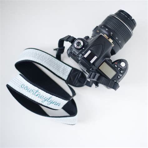 Personalized embroidered DSLR camera strap by epicallyembroidered