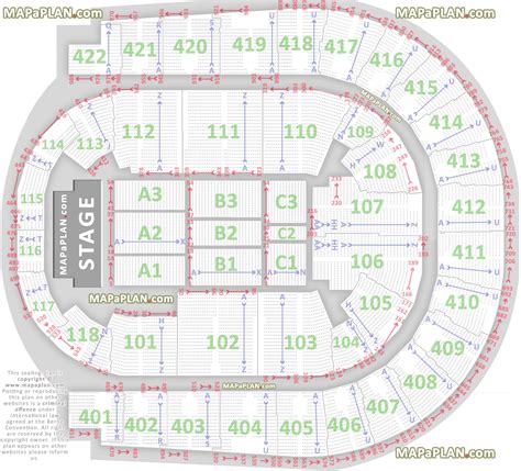 O2 Arena London seating plan - Detailed seat numbers