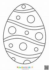 Easter Egg Coloring Page With Dots sketch template