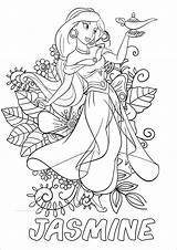 Aladdin Jasmine Coloring Pages sketch template