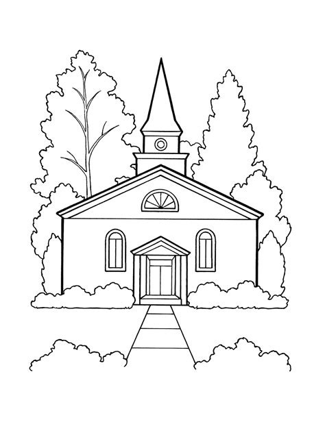 Free Church Coloring Pages Pdf For Kids - Coloringfolder.com