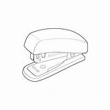 Premium Vector  Stapler In Line art Style Isolated On White sketch template